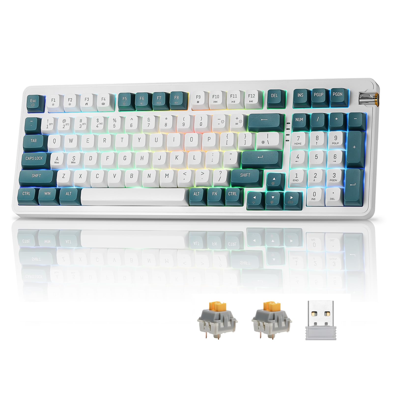 Amazon.com: DarkFlash DF98 Wireless Mechanical Keyboard - 3-Modes
